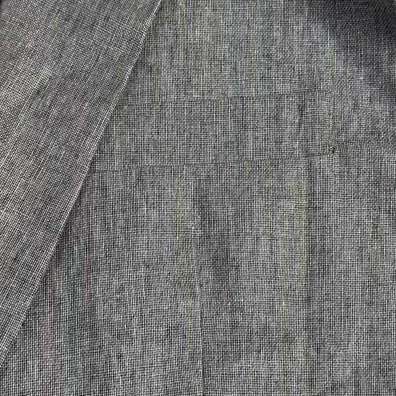 Men's Casual Cotton Linen Notch Lapel Single-breasted Slim-fit Blazer
