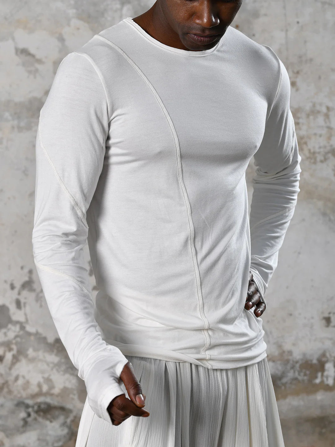 Men's fashionable and casual Bohemian-style long-sleeved T-shirt