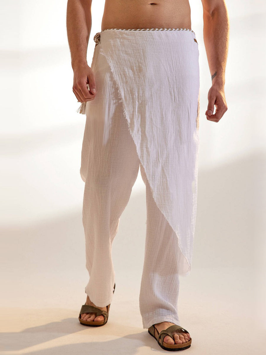 Men's fashionable and casual linen trousers