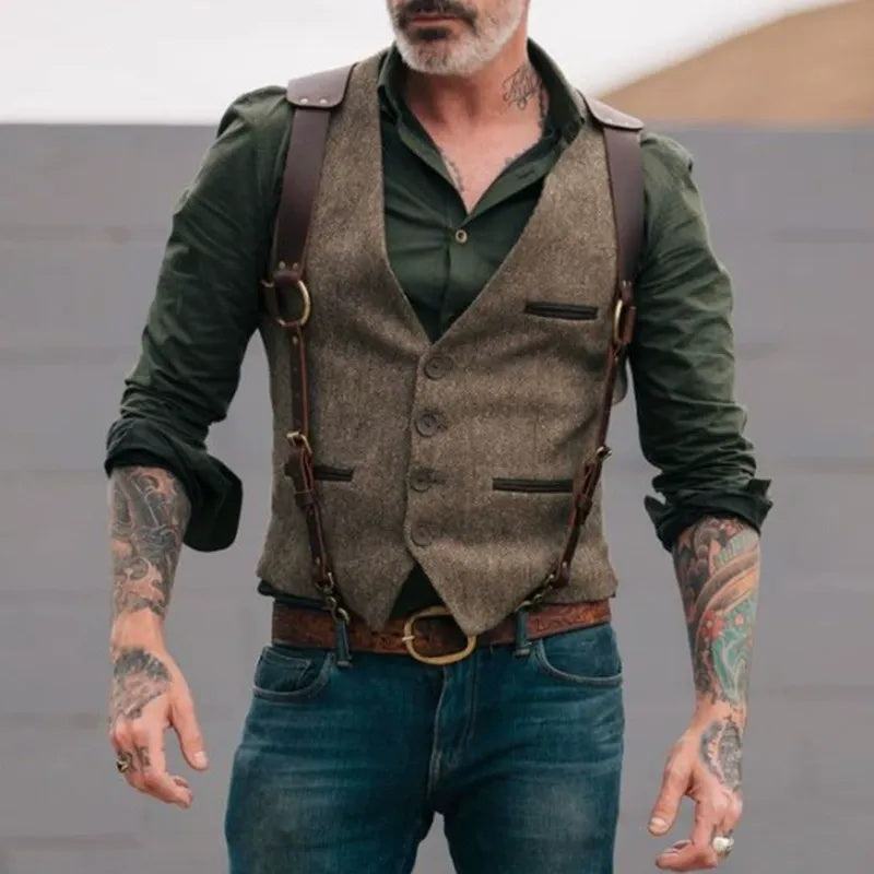 Men's fashionable casual retro vest
