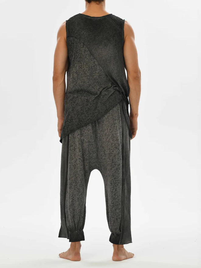 Men's fashionable casual irregular vest
