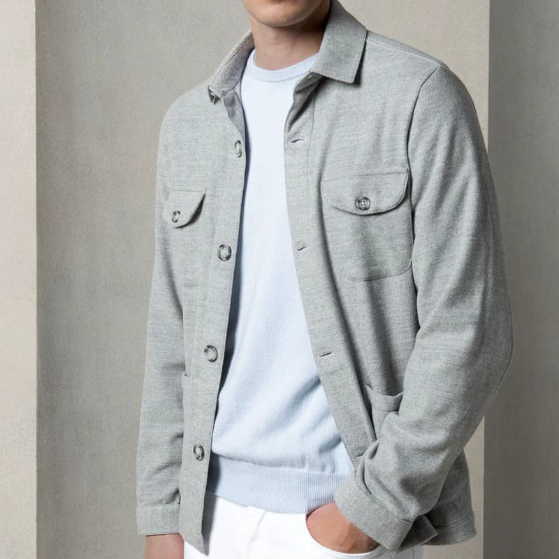 Men's fashionable casual solid-color suit jacket