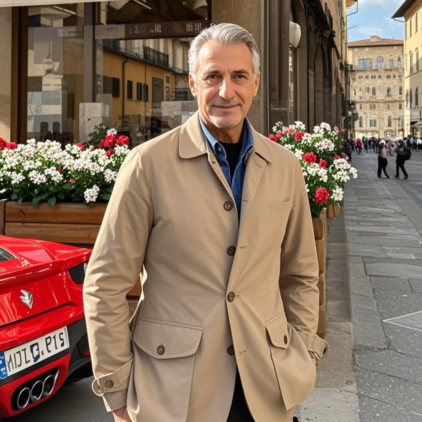 Modische und lässige Khaki-Anzugjacke für Herren