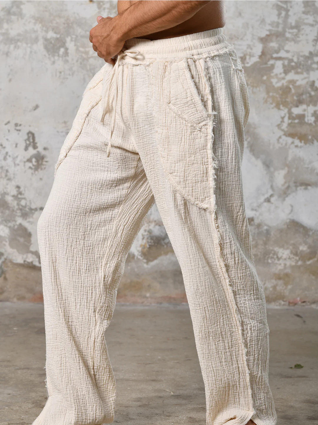 Men's fashionable and casual Bohemian-style trousers