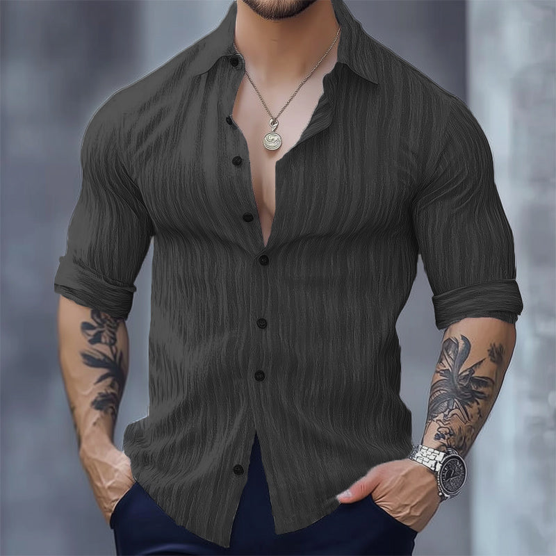 Men's Basic Casual Comfort Long Sleeve Shirt