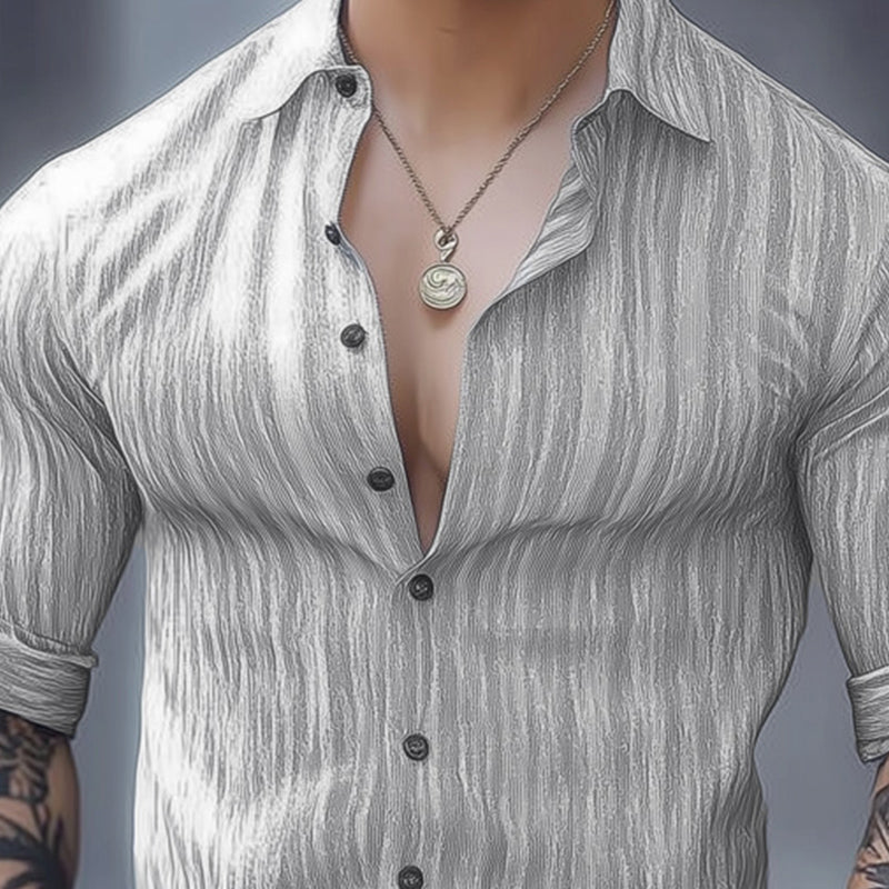 Men's Basic Casual Comfort Long Sleeve Shirt