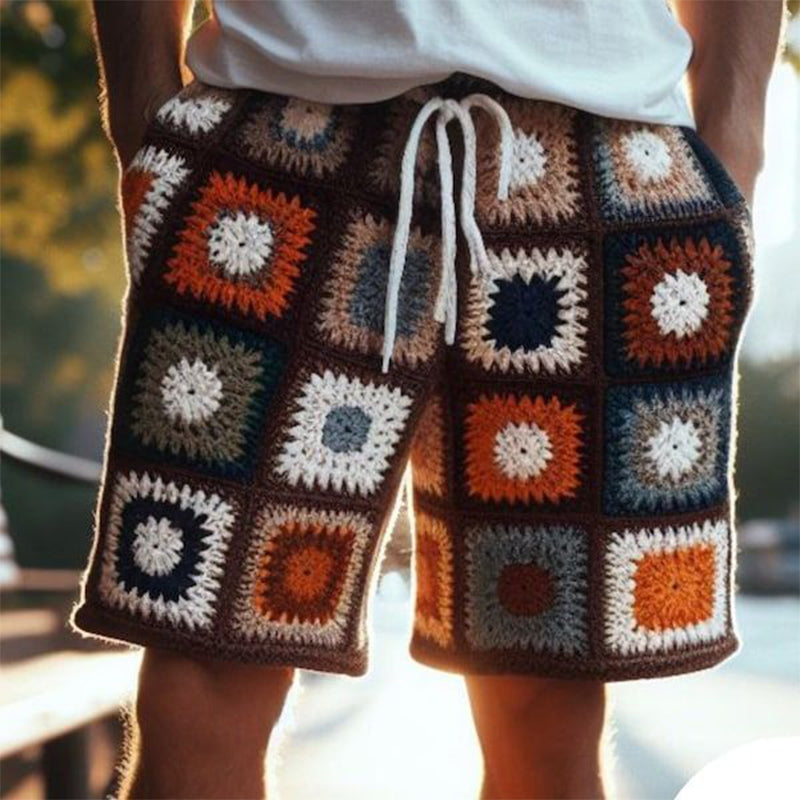 Men's Summer Fashion Jacquard Knitted Shorts ASW1705D7U
