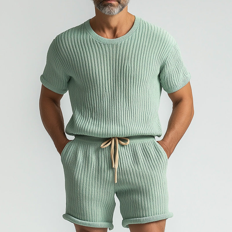 Men's Summer Fashion Comfortable Thin Woven Set ASW1875D6P