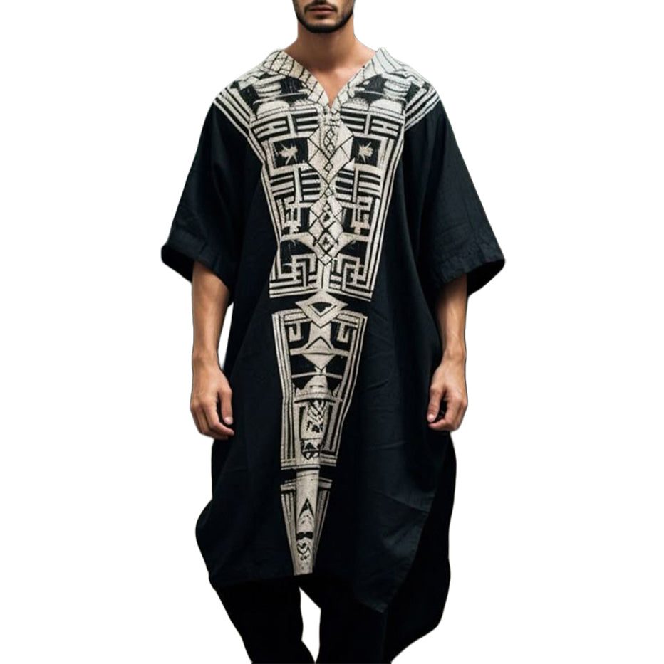 Men's fashionable and casual Bohemian-style robe