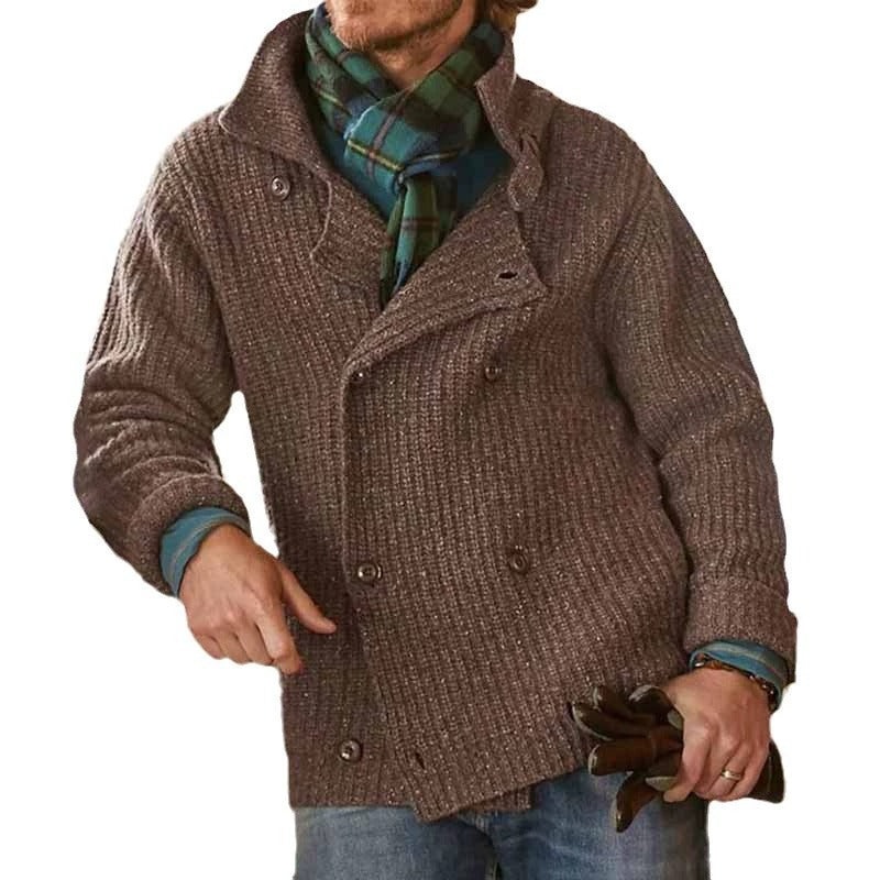 Pull marron décontracté à la mode pour homme