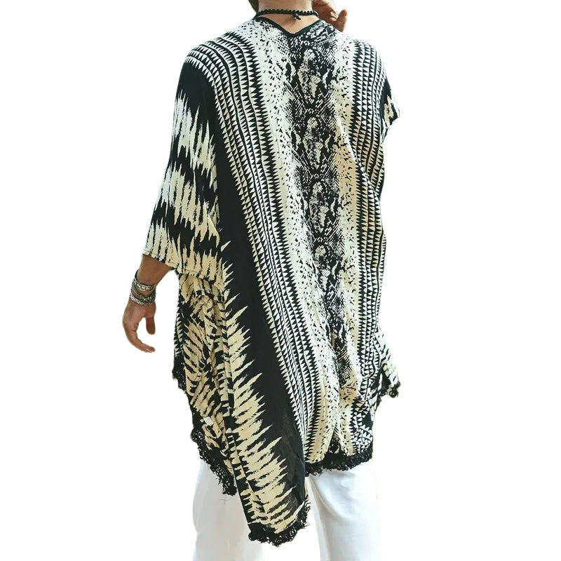 Men's fashionable and casual geometric cape