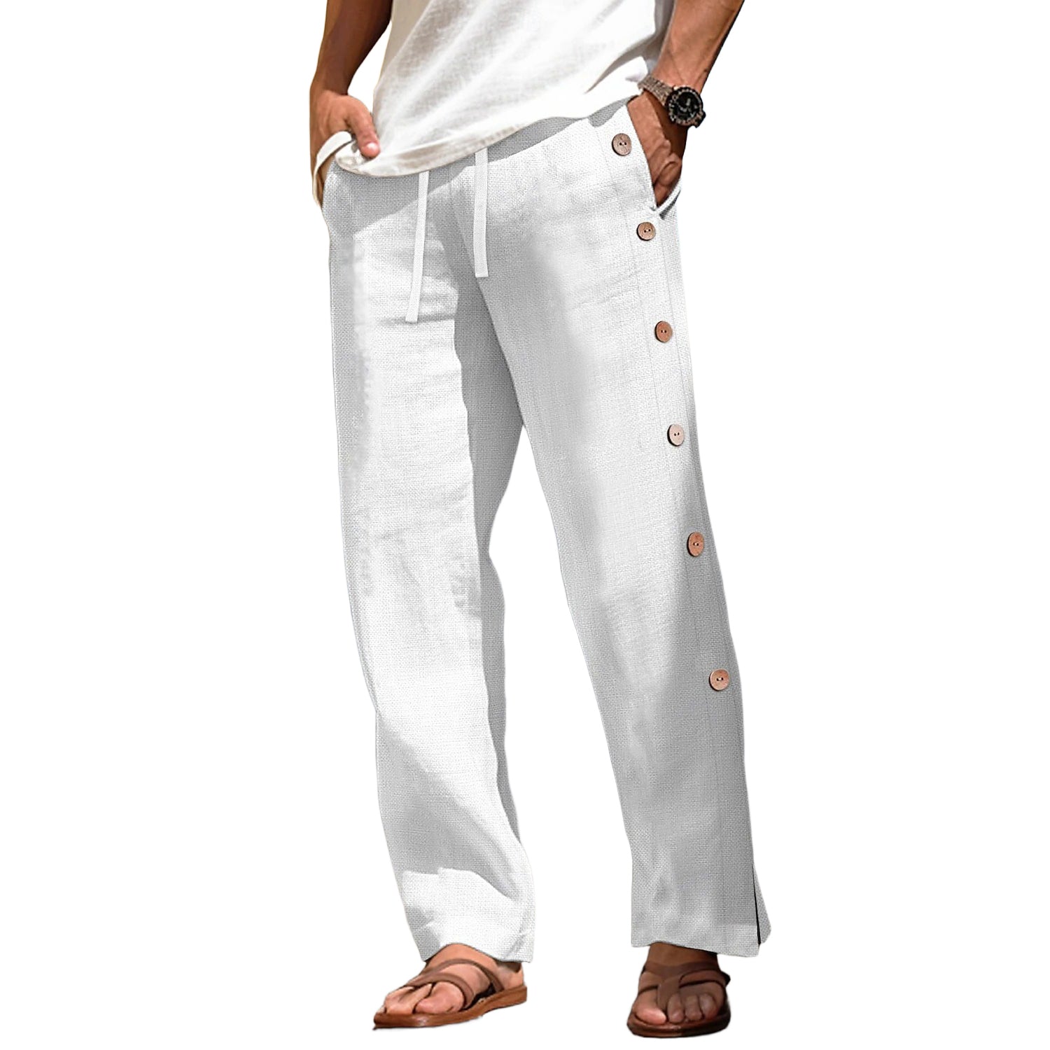 Men's fashionable and casual linen trousers