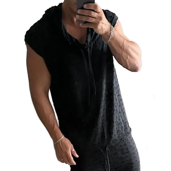 Fitness Hooded Sleeveless Tank Top