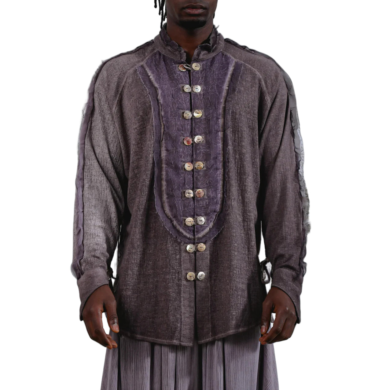 Men's fashionable and casual Bohemian-style long-sleeved T-shirt
