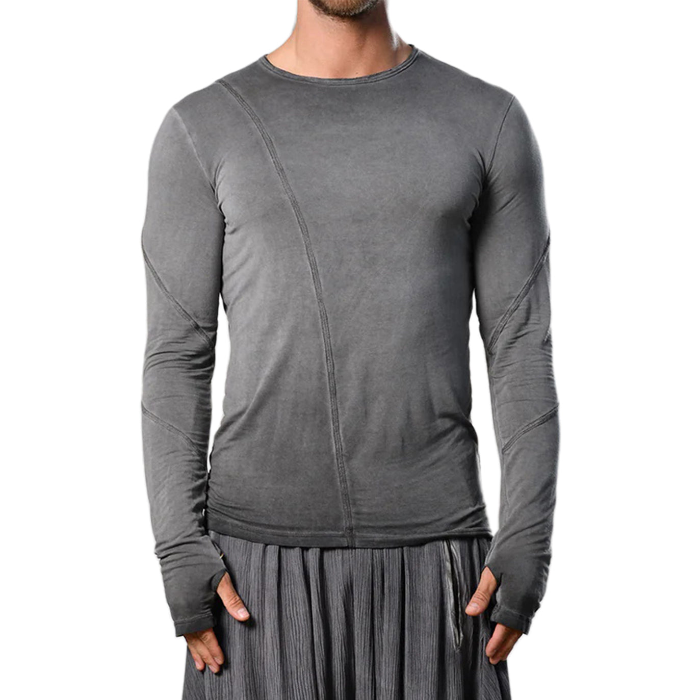 Men's fashionable and casual Bohemian-style long-sleeved T-shirt