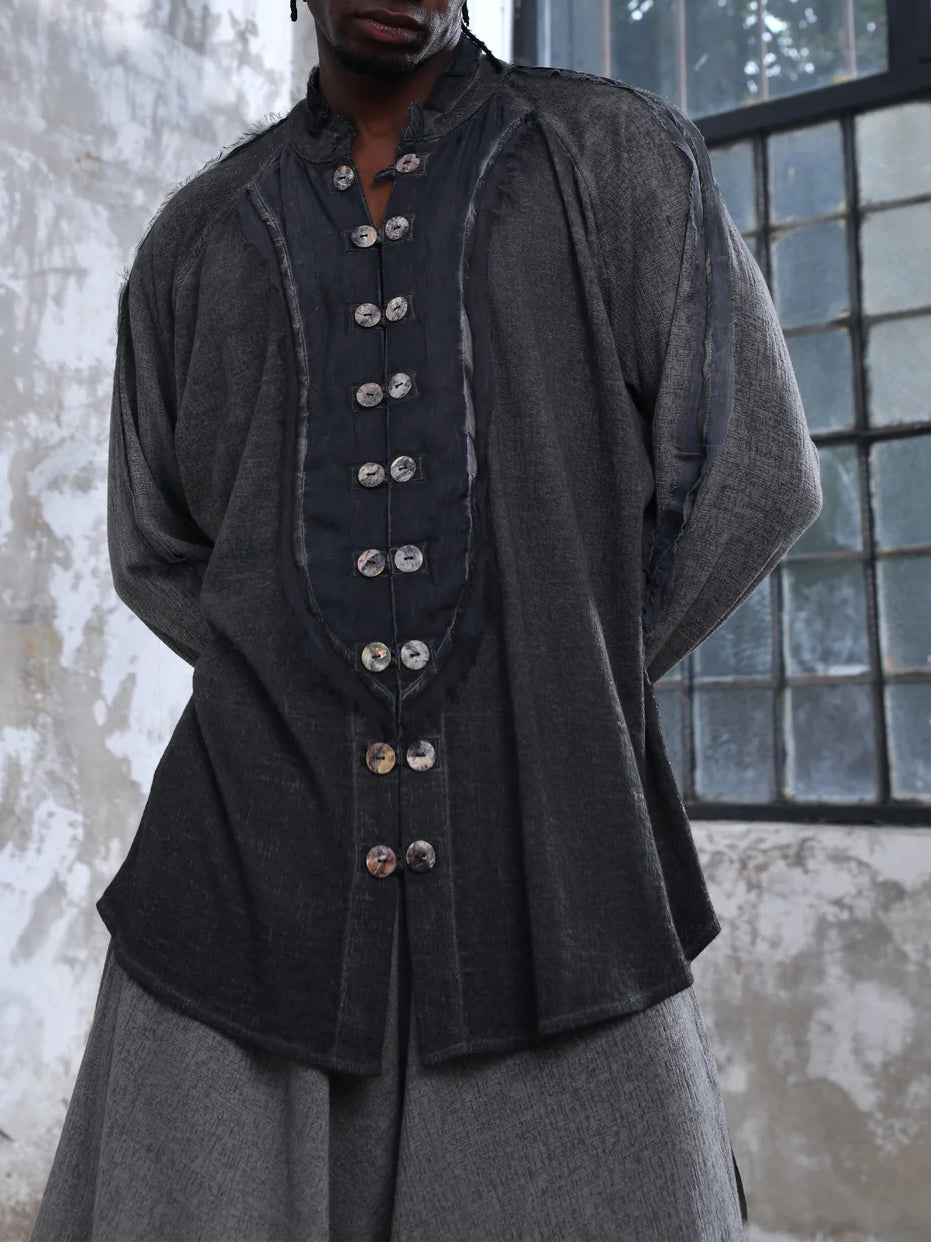 Men's fashionable and casual Bohemian-style long-sleeved T-shirt