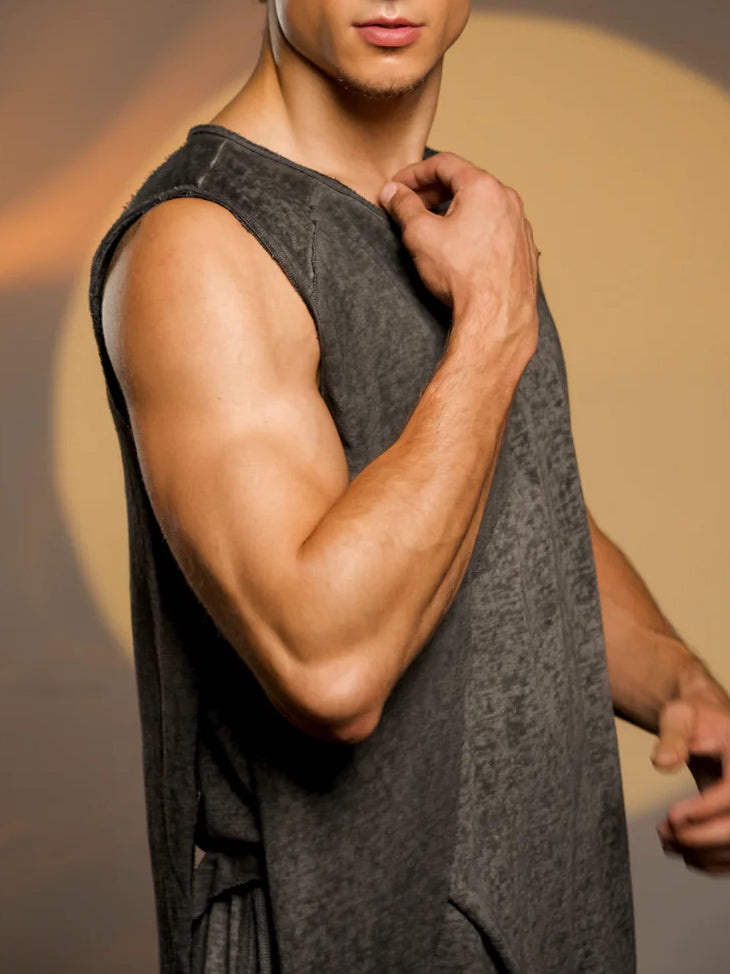 Men's fashionable casual irregular vest