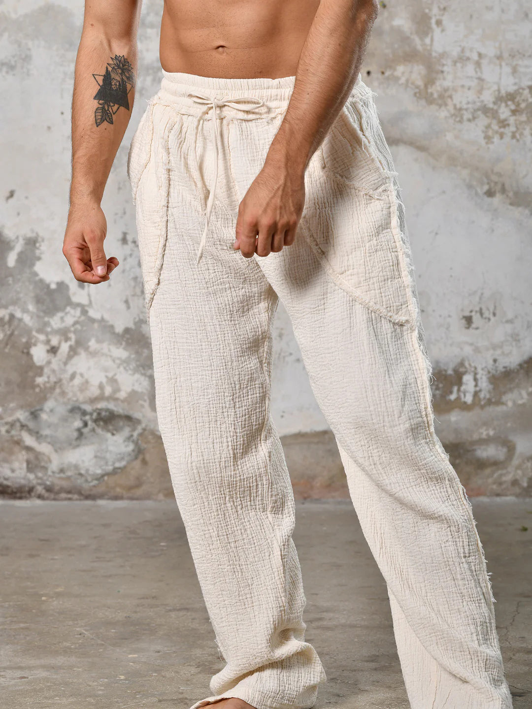 Men's fashionable and casual Bohemian-style trousers