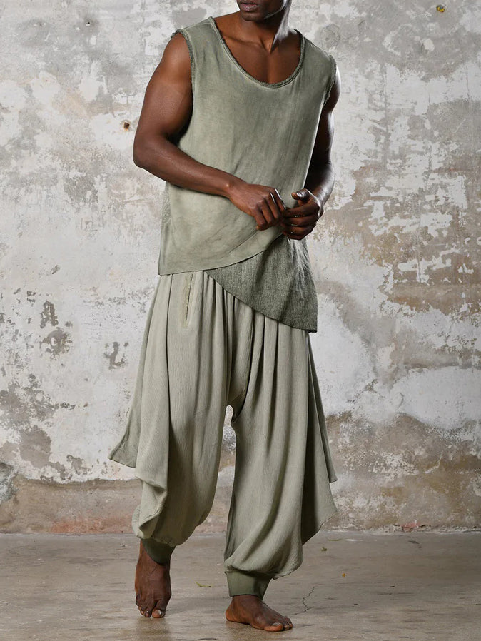 Men's fashionable casual irregular vest