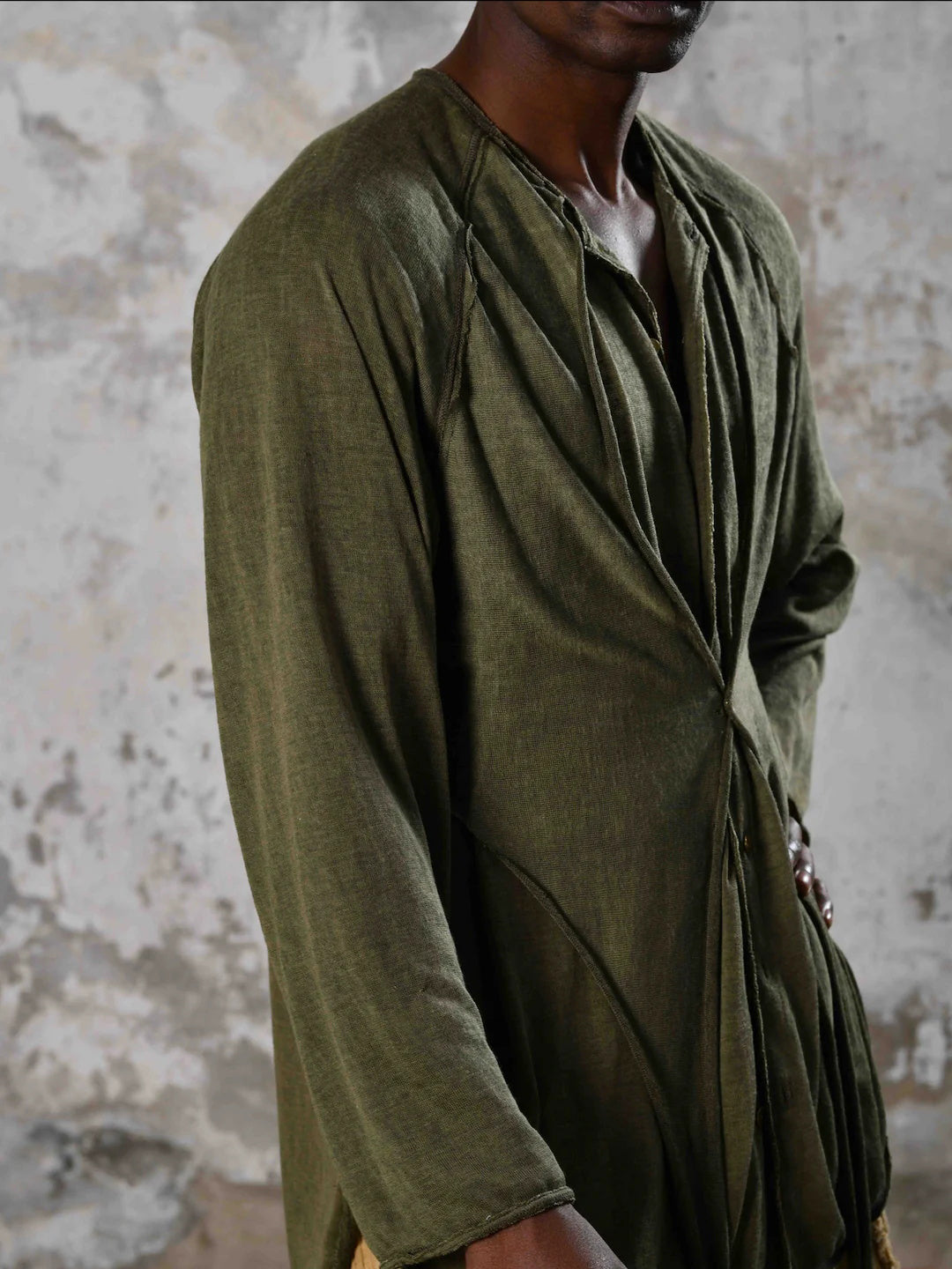 Men's fashionable and casual Bohemian-style long-sleeved T-shirt