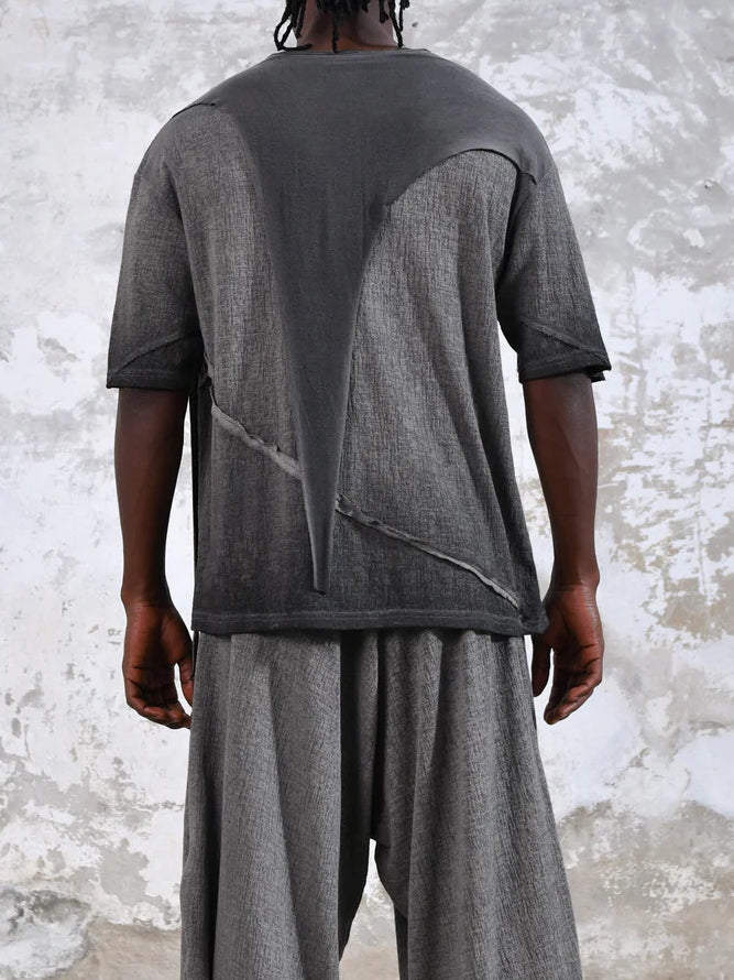 T-shirt à manches courtes pour homme, style bohème, tendance et décontracté