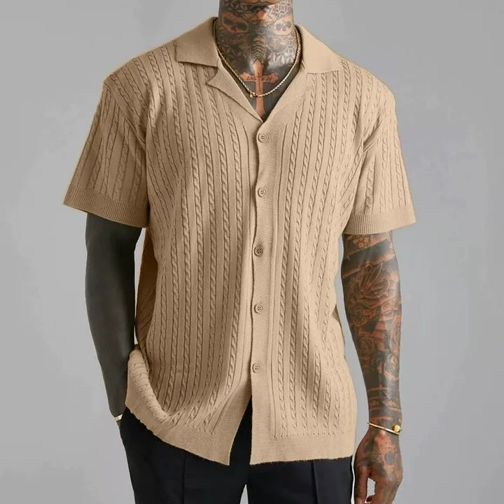 Men's fashionable and casual jacquard shirt