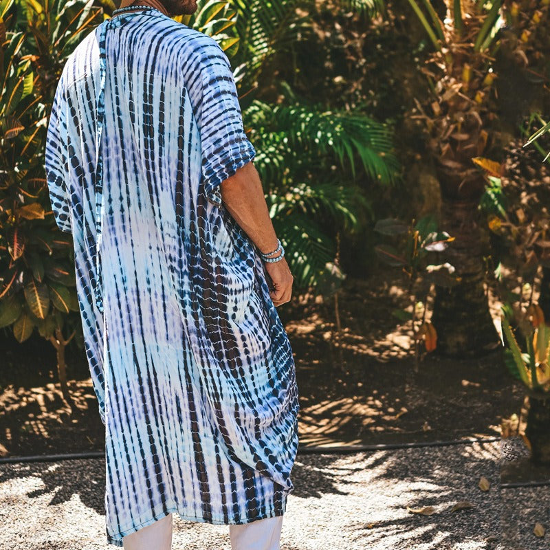 Men's fashionable and casual geometric printed cape