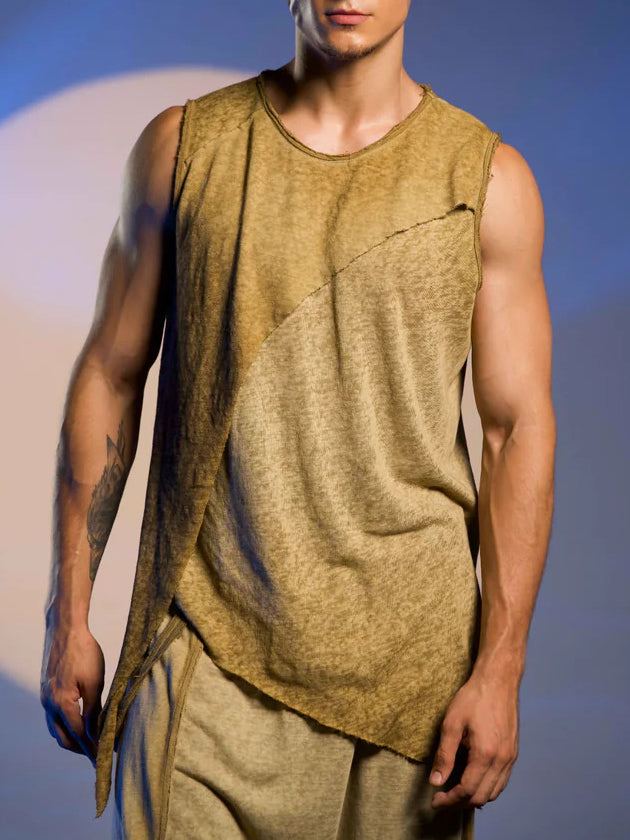Men's fashionable casual irregular vest