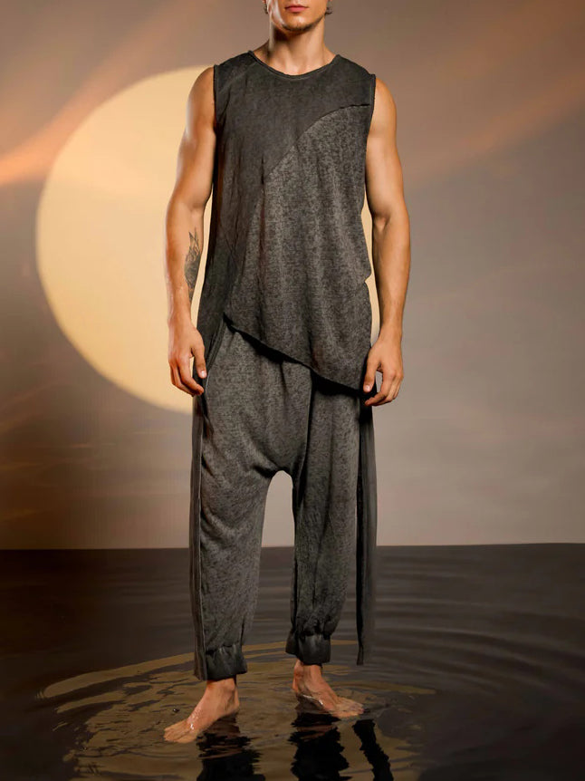 Men's fashionable casual irregular vest
