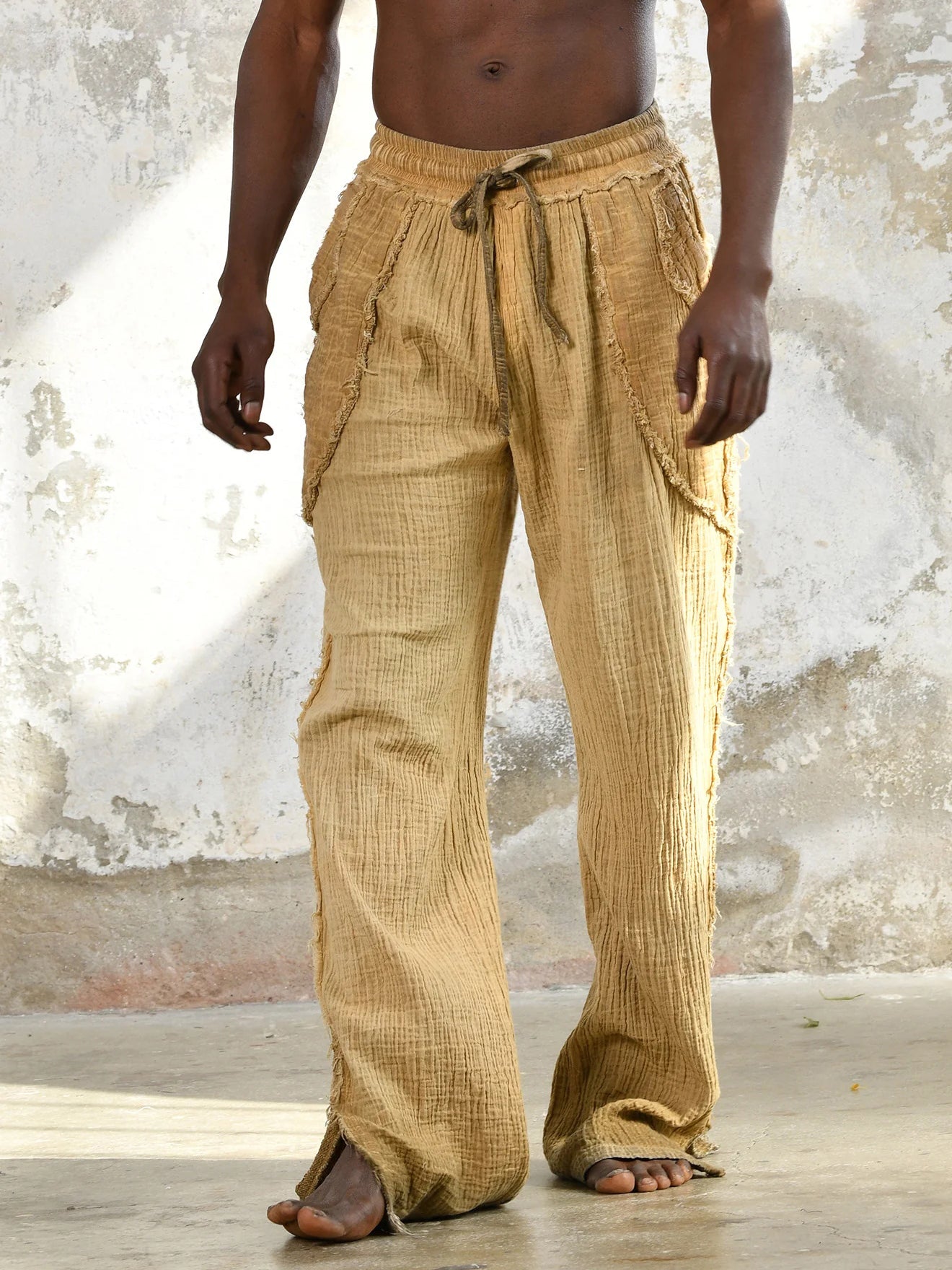 Men's fashionable and casual Bohemian-style trousers