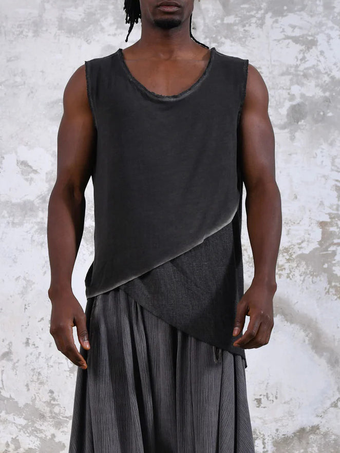 Men's fashionable casual irregular vest