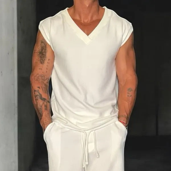 Fitness Hooded Sleeveless Tank Top