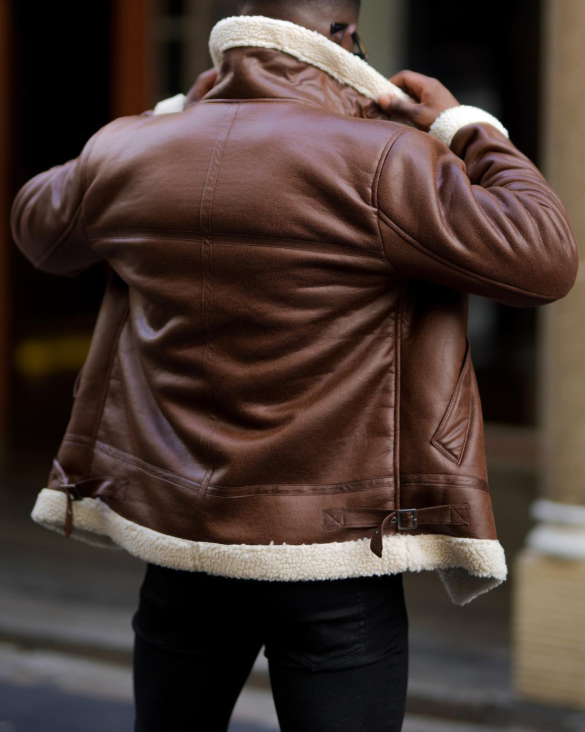 Men's fashionable casual suede plush jacket