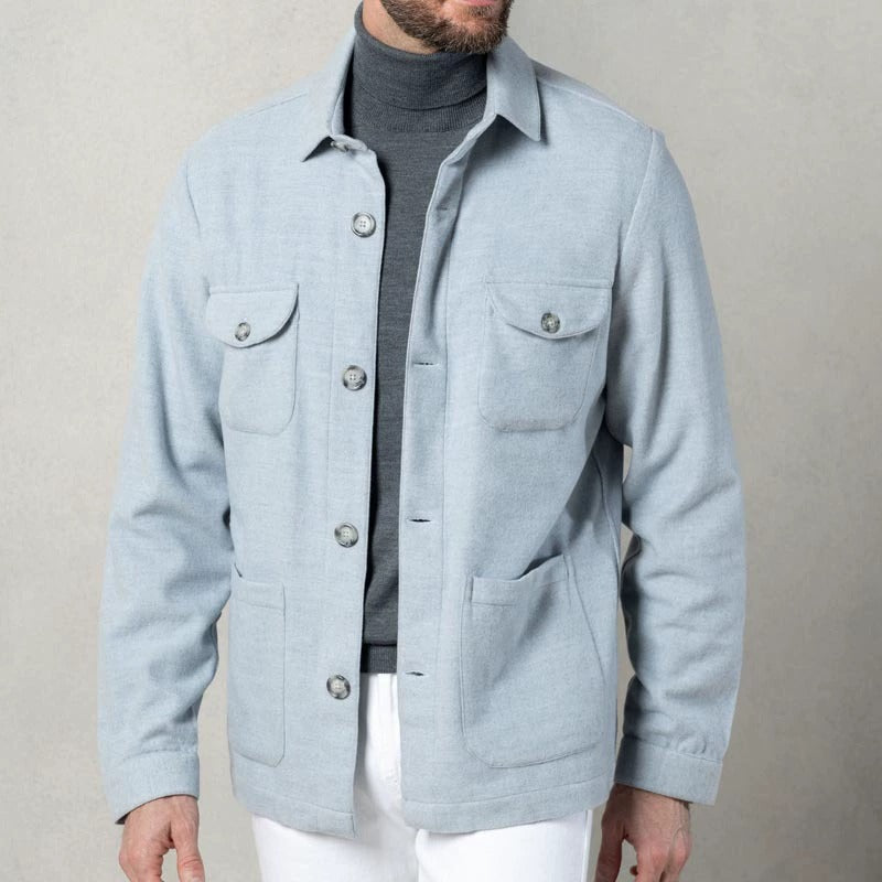 Men's fashionable casual solid-color suit jacket