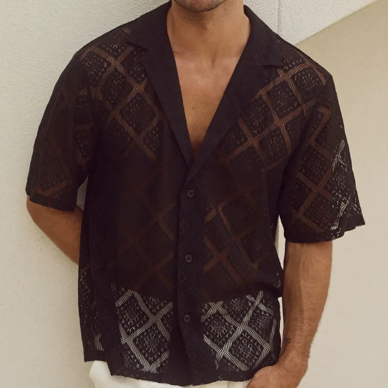 Men's cool and casual short-sleeved shirt