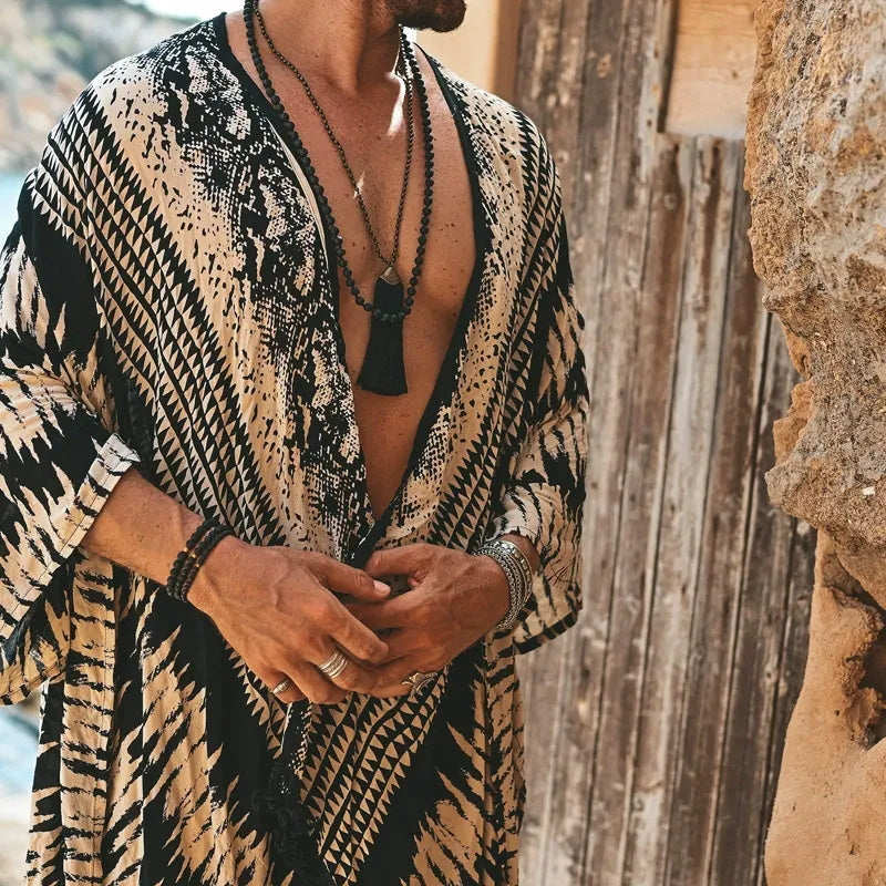 Men's fashionable and casual geometric cape