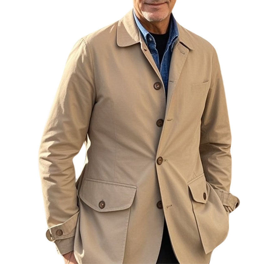 Modische und lässige Khaki-Anzugjacke für Herren