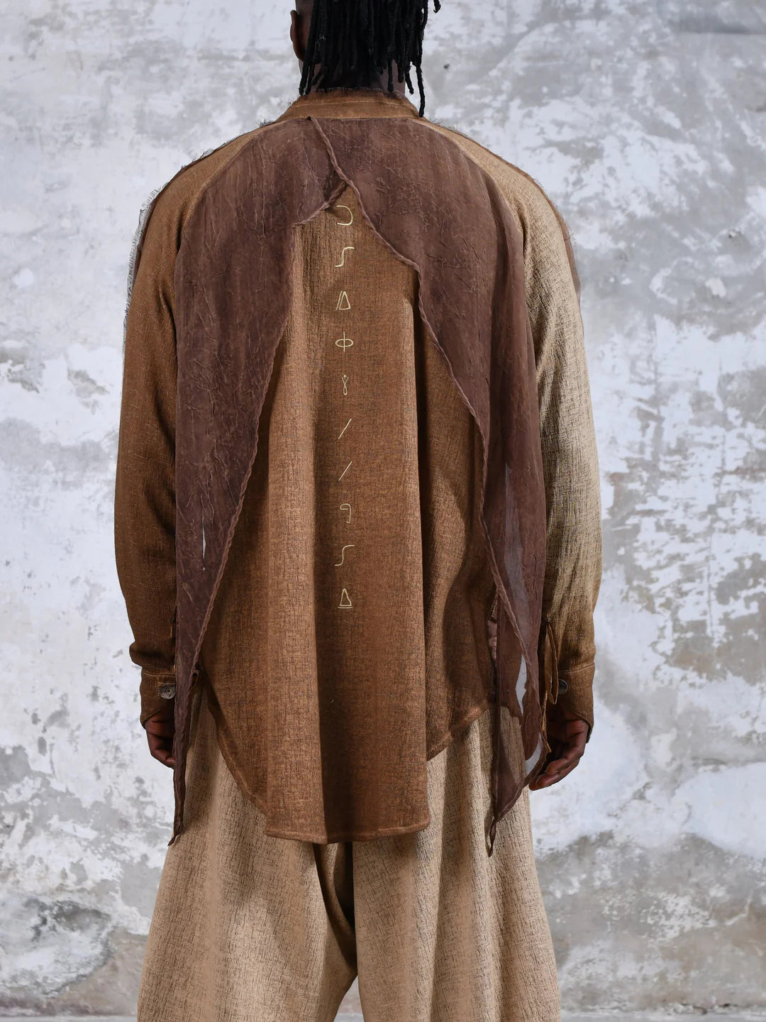 Men's fashionable and casual Bohemian-style long-sleeved T-shirt