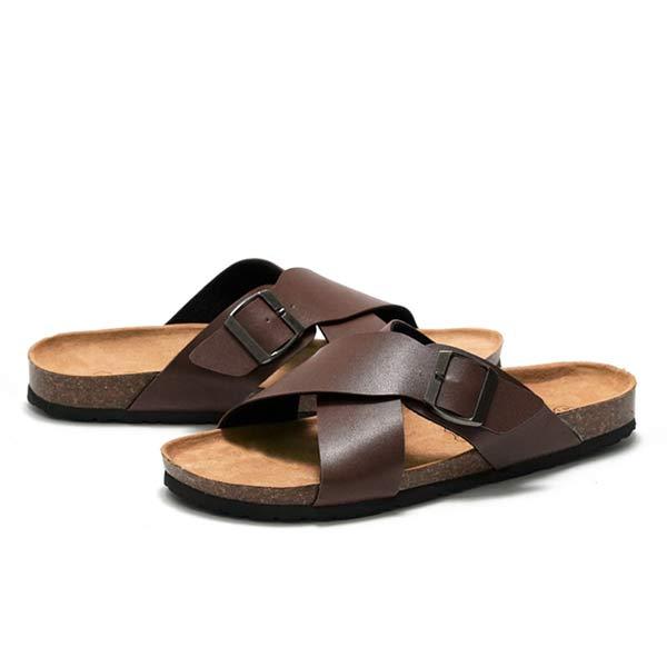 MEN'S CROSS STRAP SLIPPERS