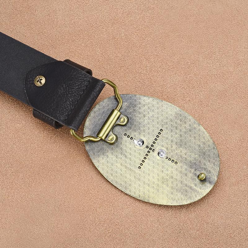 Men's Vintage Rivet Embossed Belt