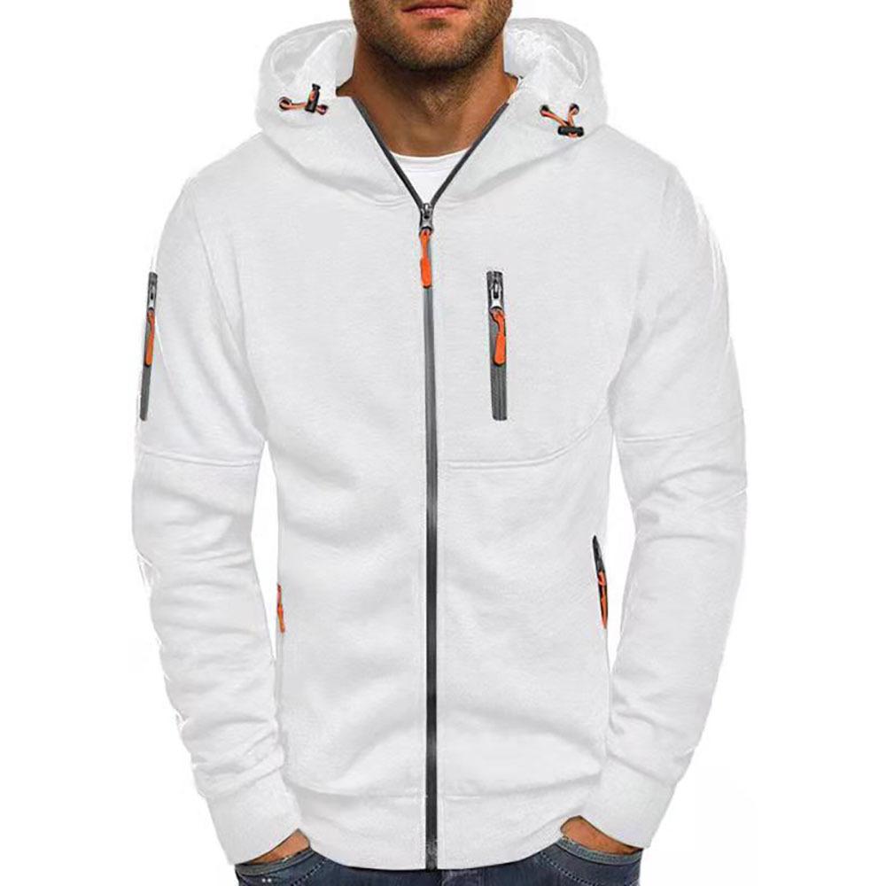 Men's Zipper Cardigan Hooded Sweatshirt Jacket