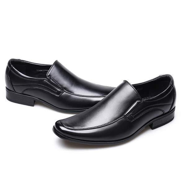 CHAUSSURES À ENFILER POUR HOMMES EN CUIR À PETITES CARRÉES