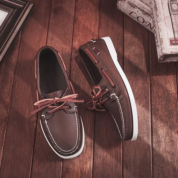 MEN'S LEATHER BOAT SHOES