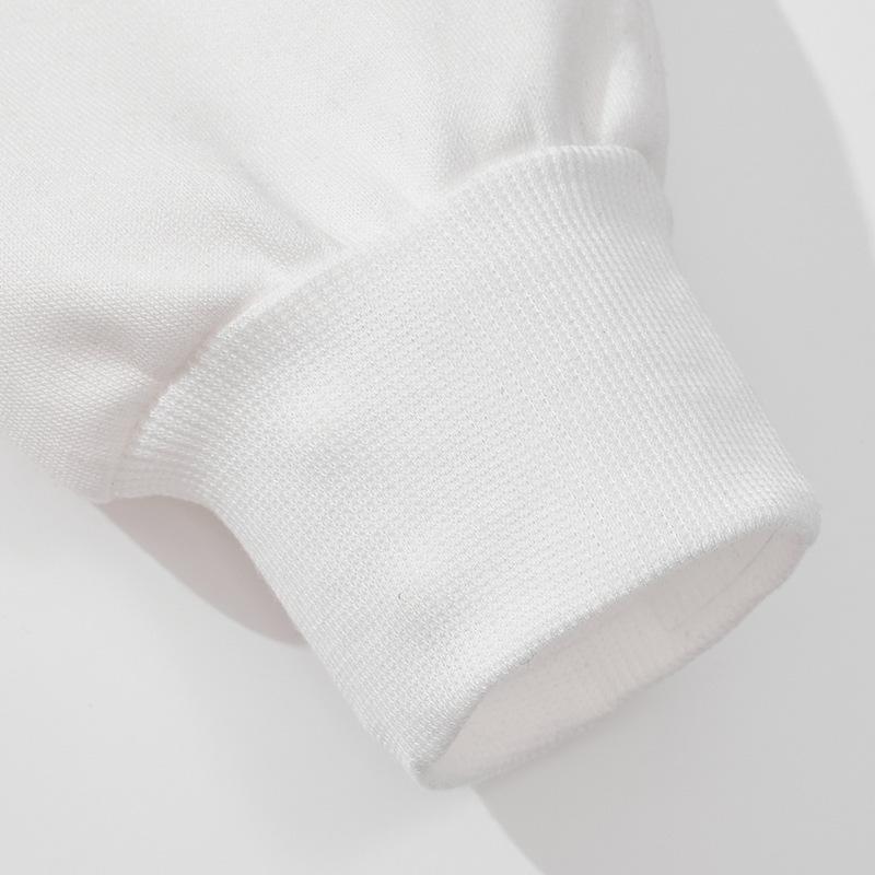 Polo décontracté à manches longues et revers raglan pour homme, couleur unie