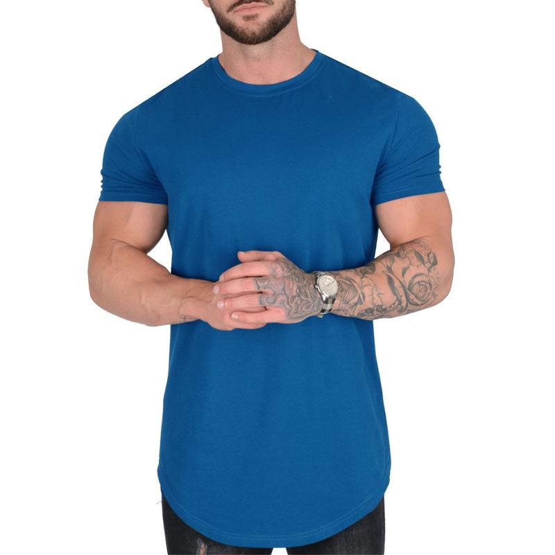 Men's Solid Color Loose Round Neck Short Sleeve T-Shirt