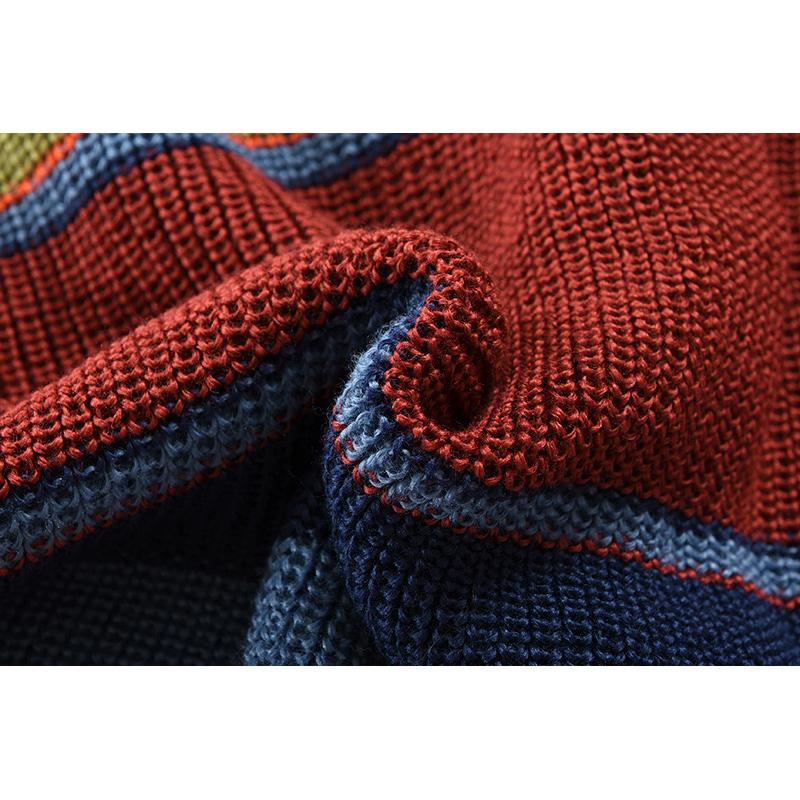 Veste pull à revers colorblock pour homme