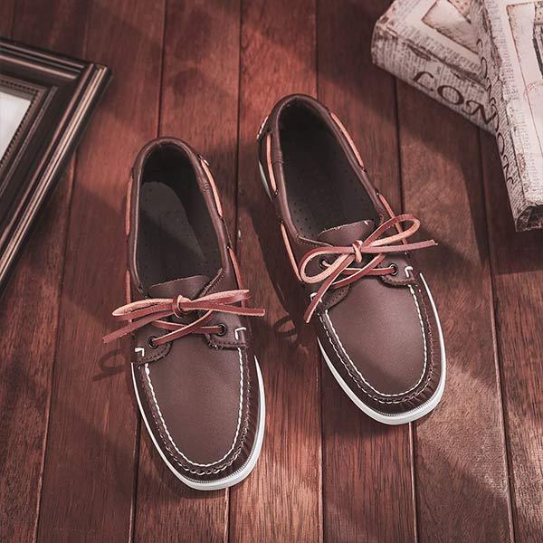 MEN'S LEATHER BOAT SHOES