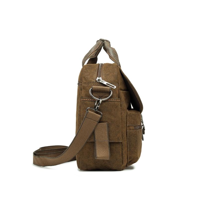 Sac à bandoulière rétro grande capacité pour homme en toile