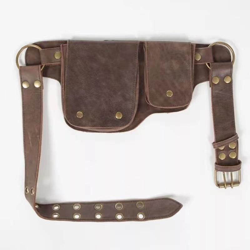 Sac à bandoulière réglable en cuir PU pour homme, style vintage classique