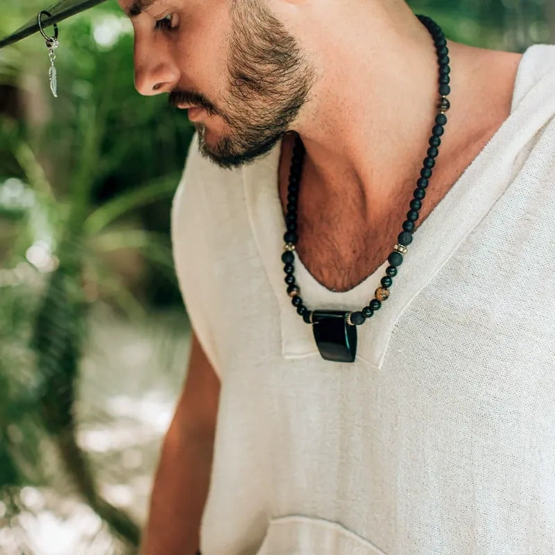 Men's fashionable and casual white hooded vest